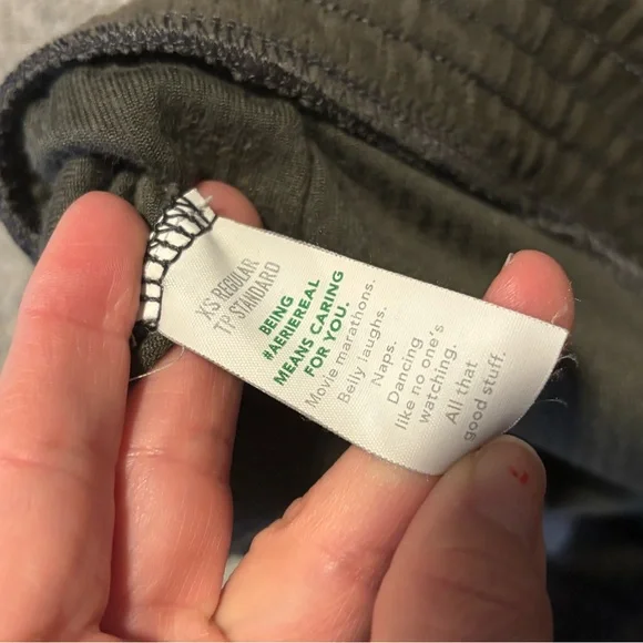 Aerie Olive Flare Pants - Picture 3 of 4